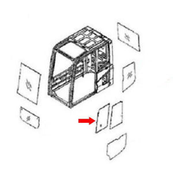 20Y-54-35831 Front Door Slider Glass Fits Komatsu Excavator PC450-6K PC250LC-6L #1 image