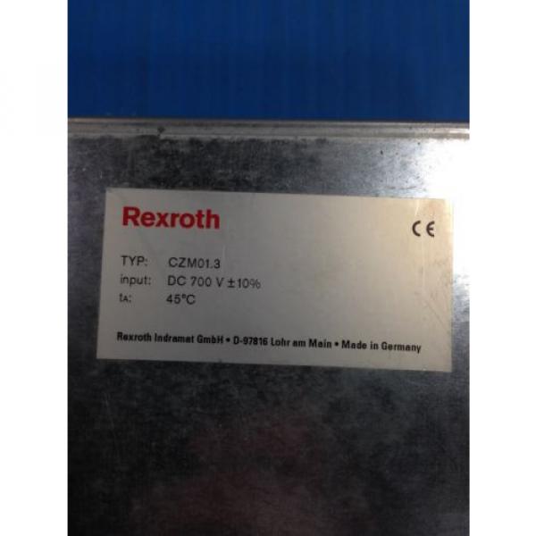 USED REXROTH INDRAMAT CZM013-02-07 SERVO DRIVE U4 #3 image