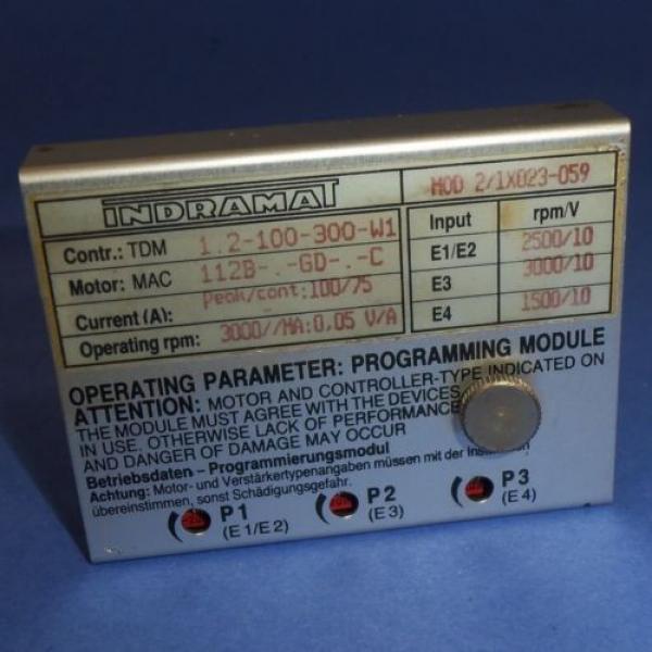 INDRAMAT / REXROTH PROGRAMMING MODULE TDM12-100-300-W1 MOD 2/1X023-059 #1 image