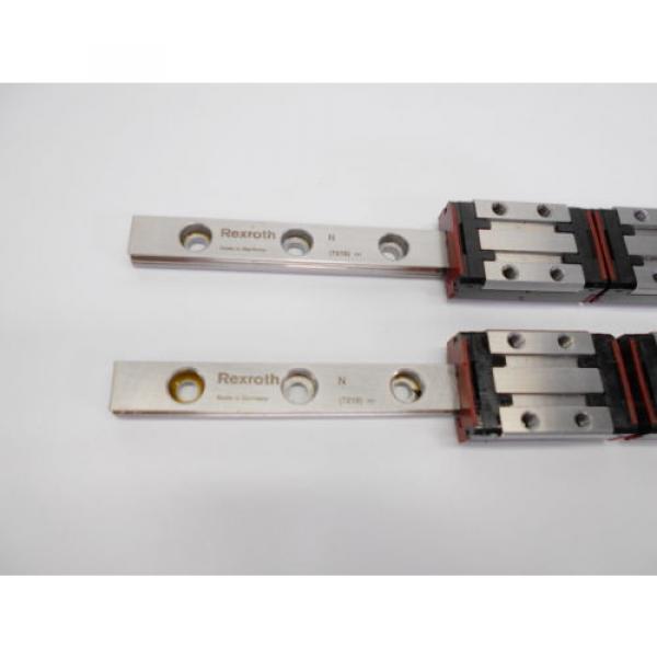 Pair Rexroth 7210 R044289401 Dual Block + 185mm Slide Rail #2 image