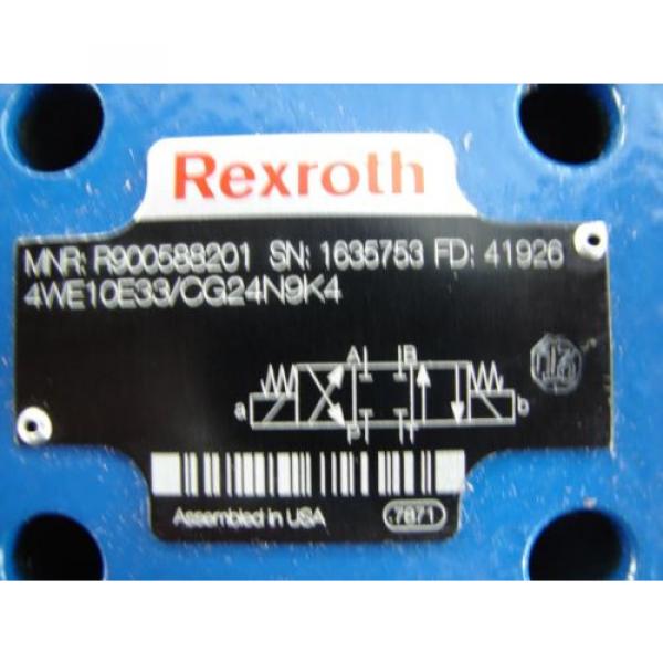 Origin REXROTH R900588201 4WE10E33/CG24N9K4 DIRECTIONAL  HYDRAULIC VALVE #3 image