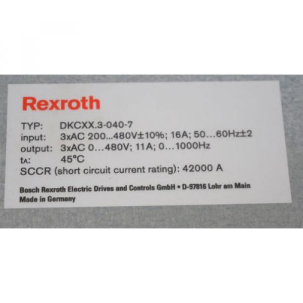 NEW Japan USA REXROTH INDRAMAT DKC02.3-040-7-FW SERVO DRIVE W/ BGR-DKC02.3-LK-SCK02 #5 image