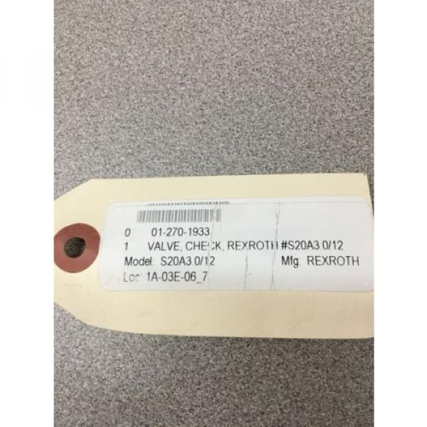 Origin REXROTH HYDRAULIC CHECK VALVE S20A30/12 #4 image