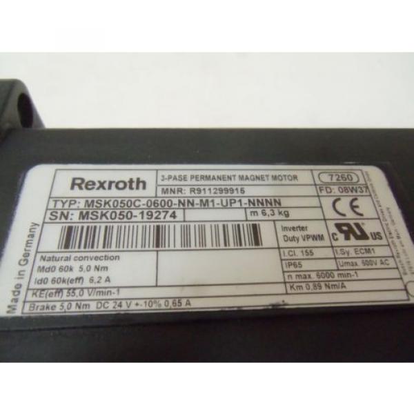 REXROTH Singapore Australia MSK050C-0600-NN-M1-UP1-NNNN SERVO MOTOR *NEW IN BOX* #5 image